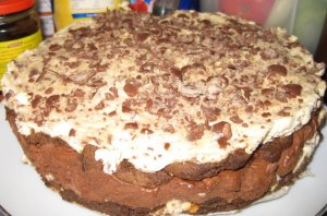 Mousse cake top view